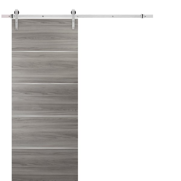 Sartodoors Double Barn Interior Door, 48" x 96", White PLANUM20BD-GA-S-36 - main